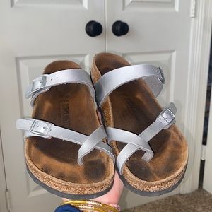 Womens size 39 Birkenstock in silver